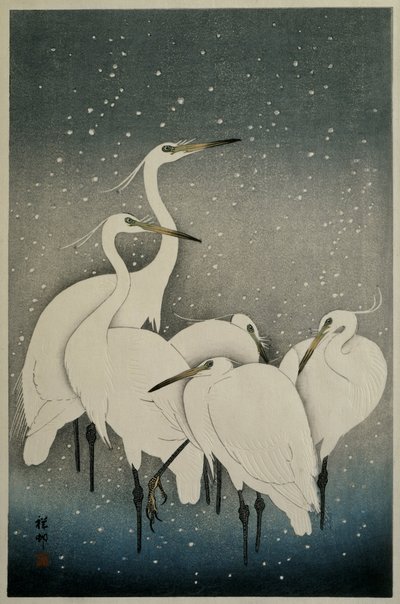 Group of Egrets, 1925-36 by Ohara Koson